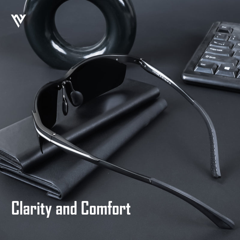 Turbo Aluminium | Black Polarized Sunglasses - PMG4647