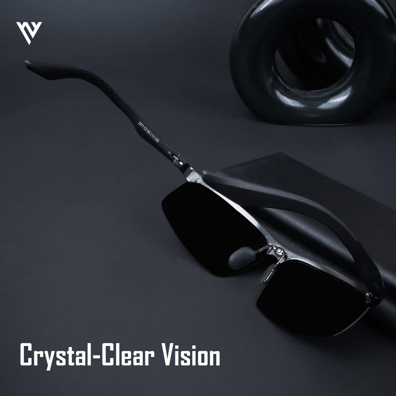 Turbo Aluminium | Silver-Black Polarized Sunglasses - PMG4649