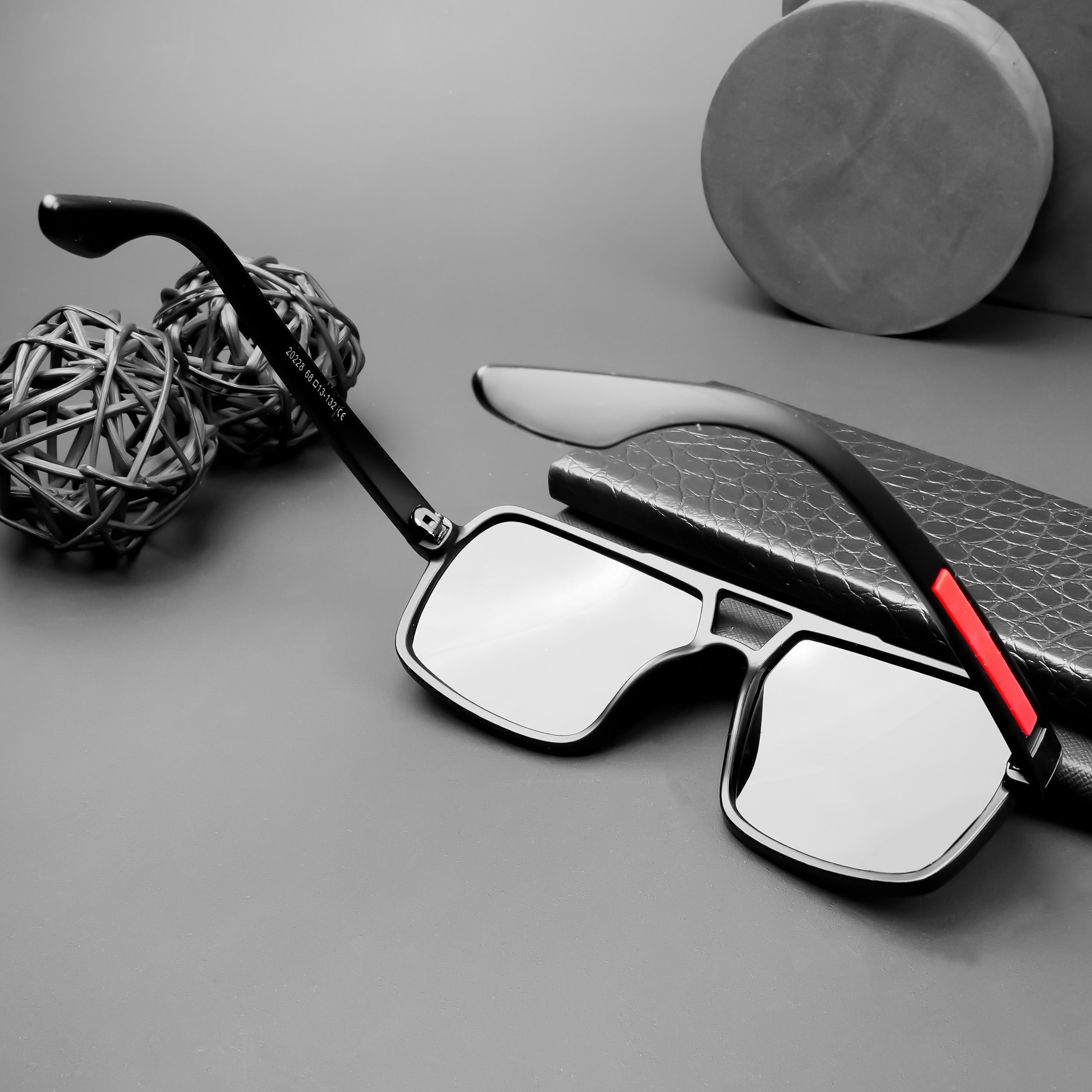 Voyage Exclusive Wayfarer Polarized Sunglasses for Men & Women (Black Lens | Matt Black Frame - PMG5241)