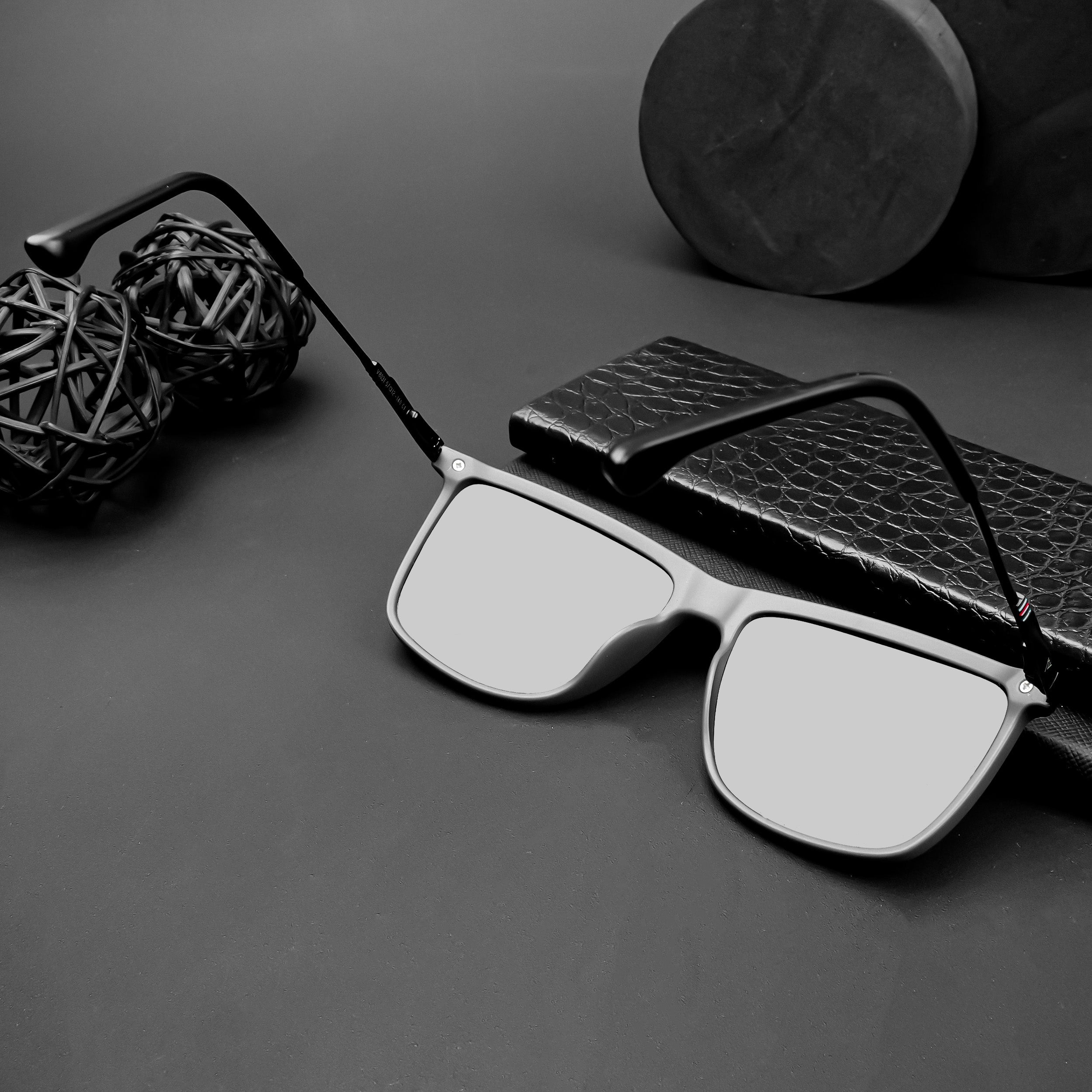 Voyage Exclusive Wayfarer Polarized Sunglasses for Men & Women (Black Lens | Matt Black Frame - PMG5037)