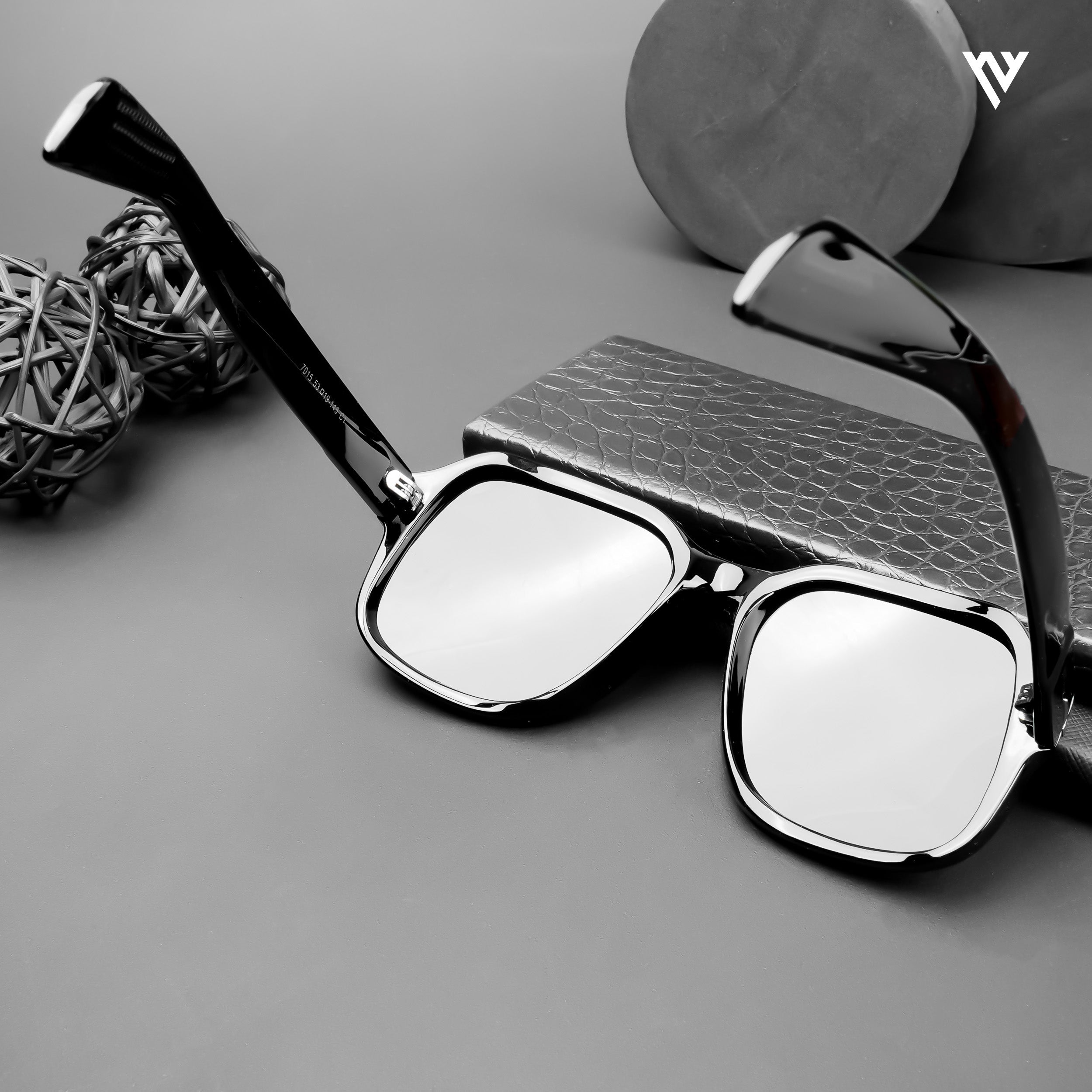 Voyage Exclusive Wayfarer Polarized Sunglasses for Men & Women (Black Lens | Shine Black Frame - PMG4987)