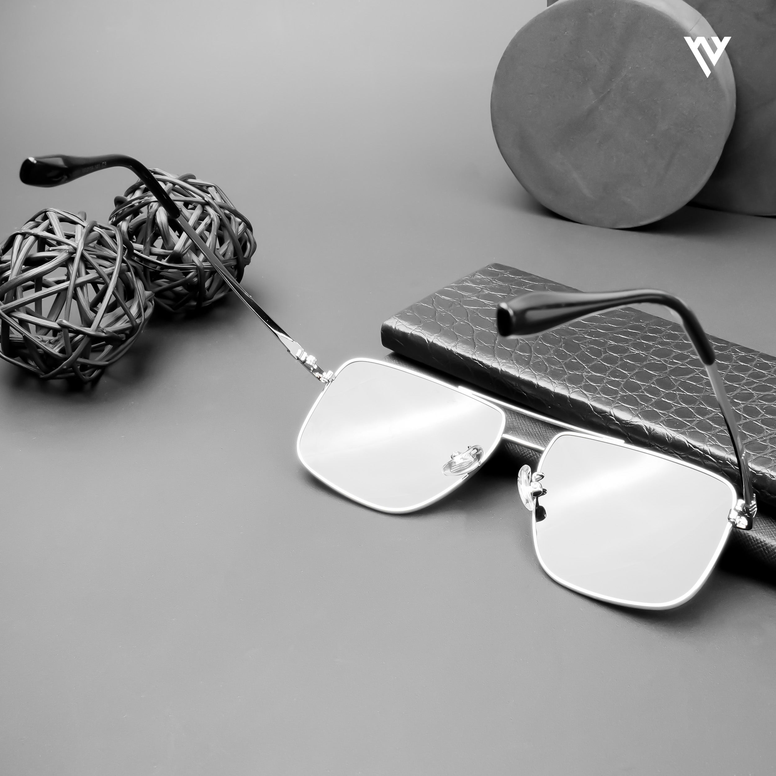 Voyage Exclusive Wayfarer Polarized Sunglasses for Men & Women (Black Lens | Silver Frame - PMG4980)
