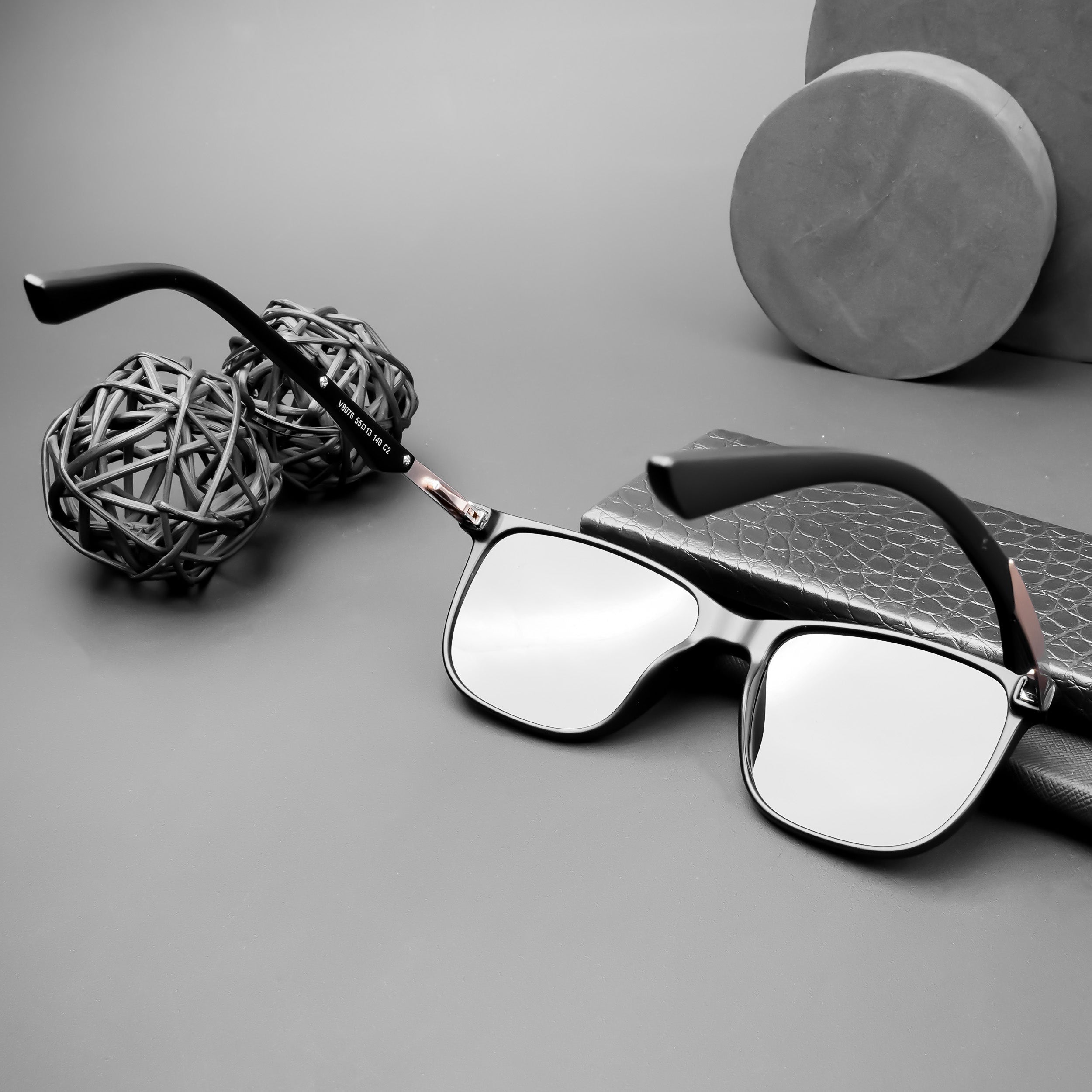 Voyage Exclusive Wayfarer Polarized Sunglasses for Men & Women (Black Lens | Matt Black Frame - PMG5058)