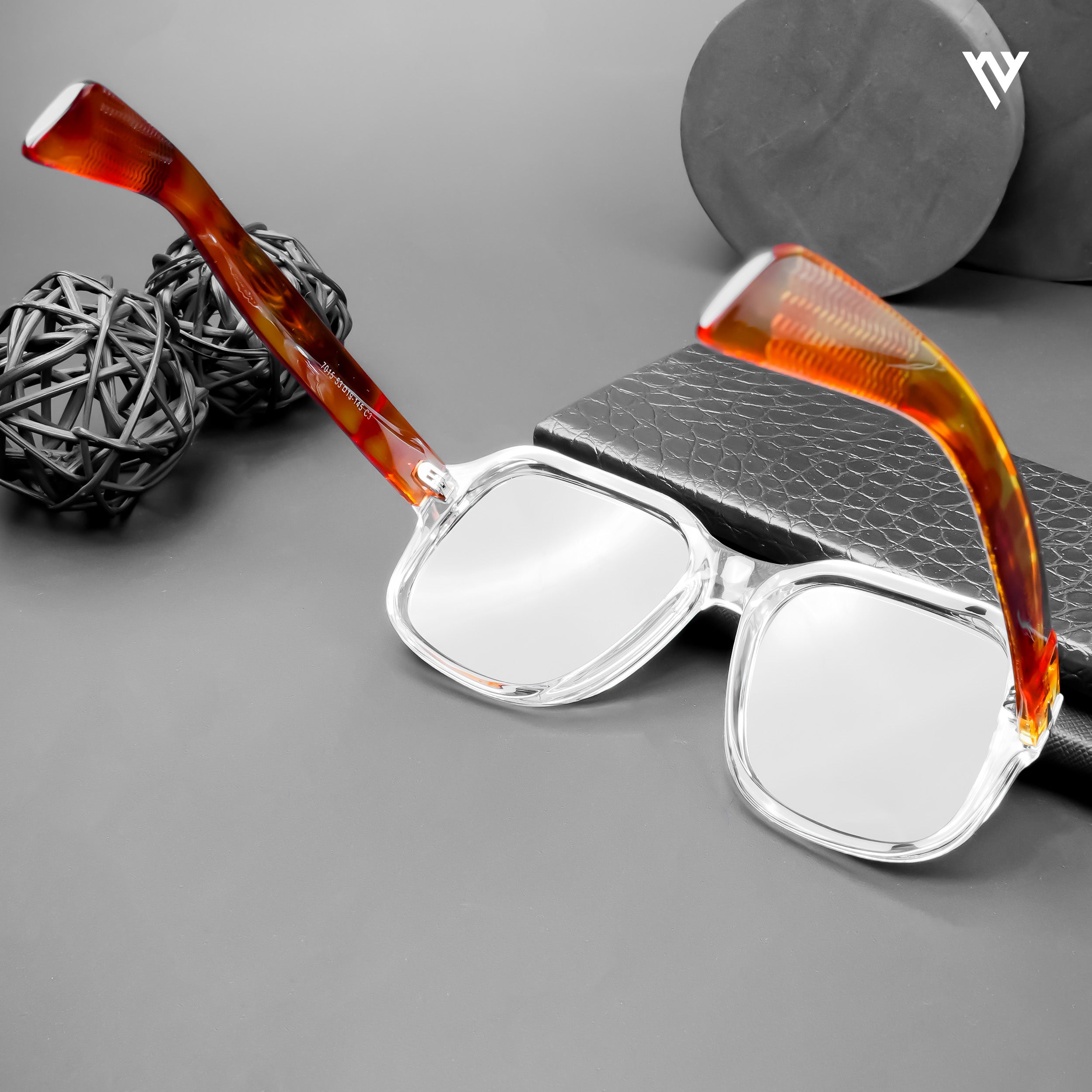 Voyage Exclusive Wayfarer Polarized Sunglasses for Men & Women (Green Lens | Transparent Frame - PMG4991)