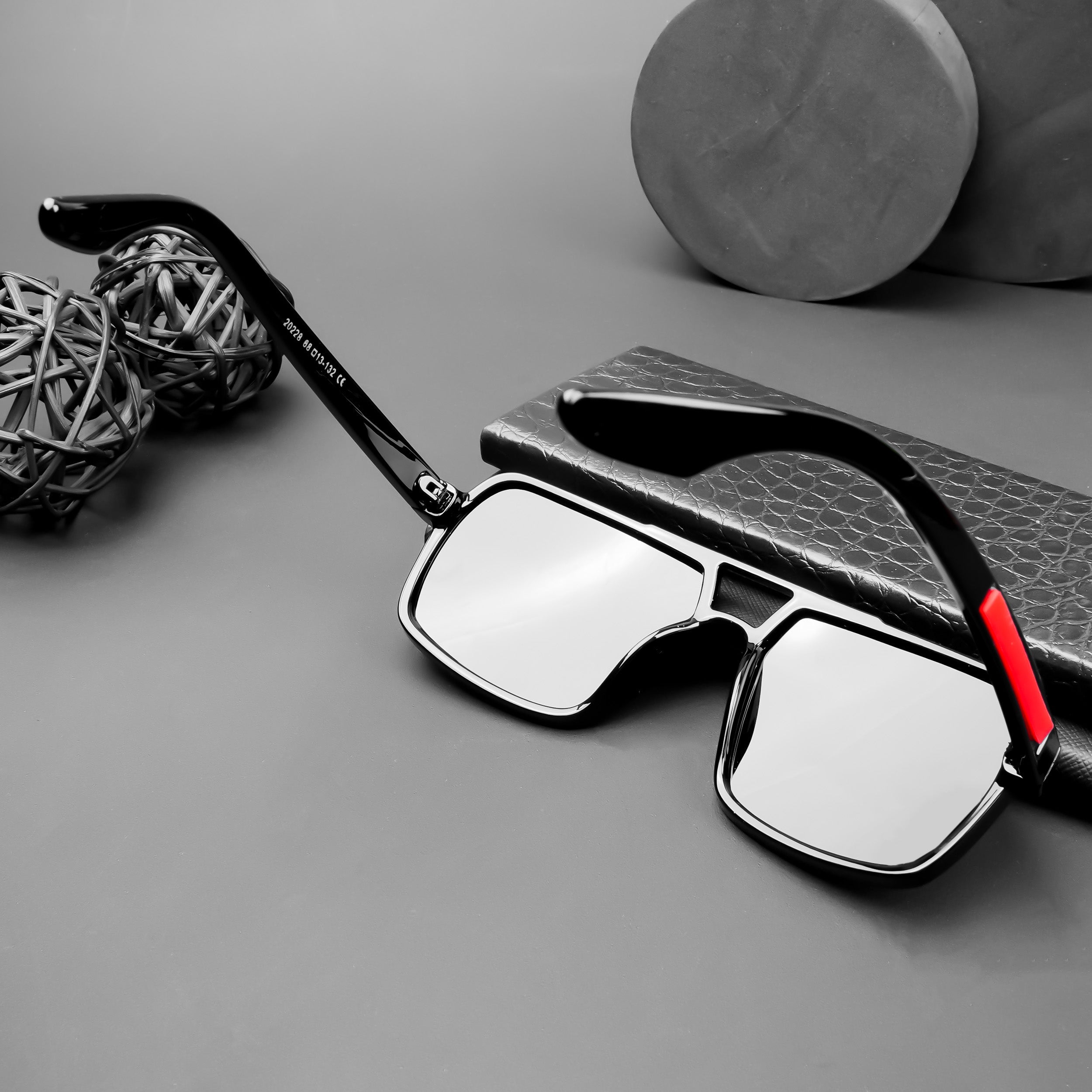 Voyage Exclusive Wayfarer Polarized Sunglasses for Men & Women (Black Lens | Shine Black Frame - PMG5240)