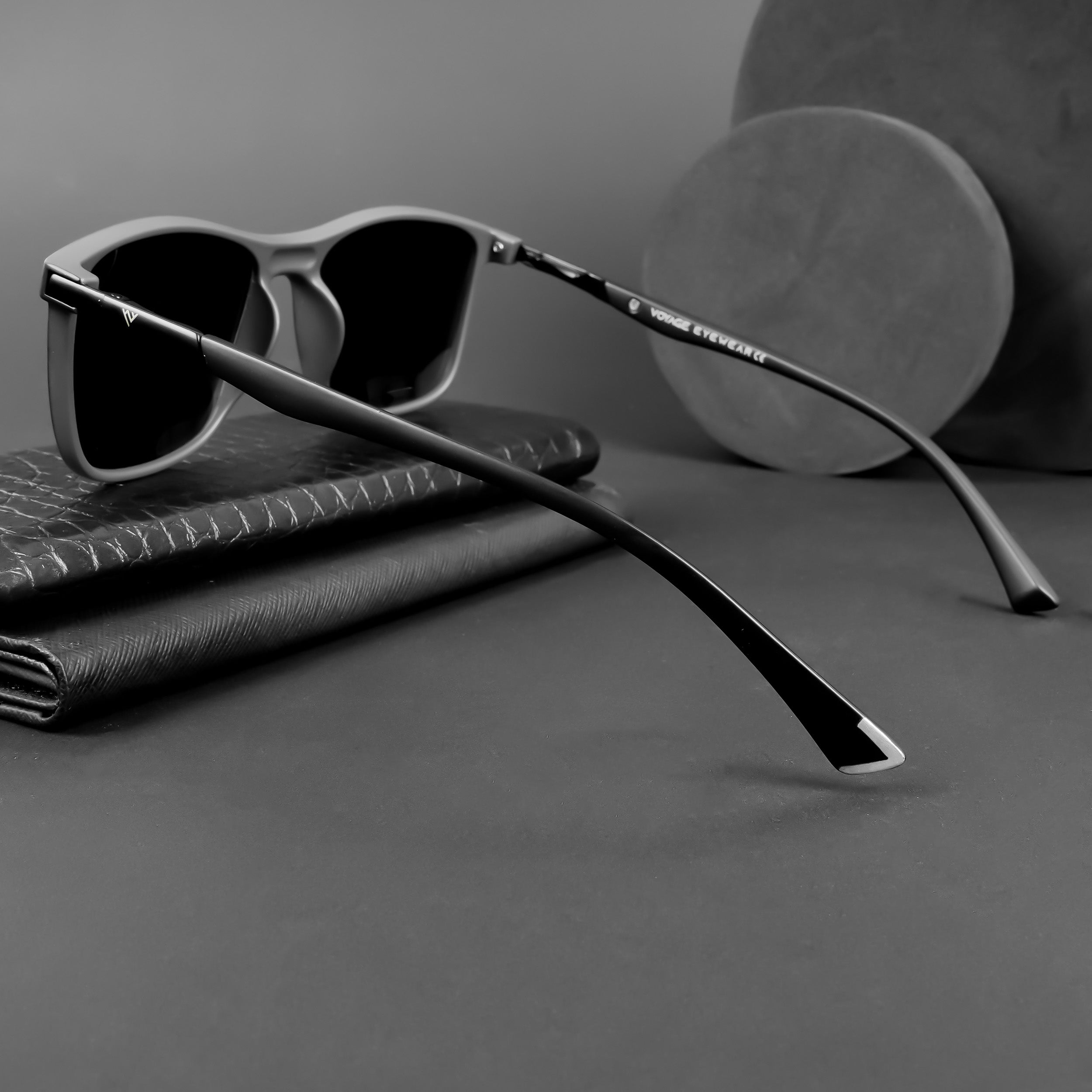 Voyage Exclusive Wayfarer Polarized Sunglasses for Men & Women (Black Lens | Matt Black Frame - PMG5041)