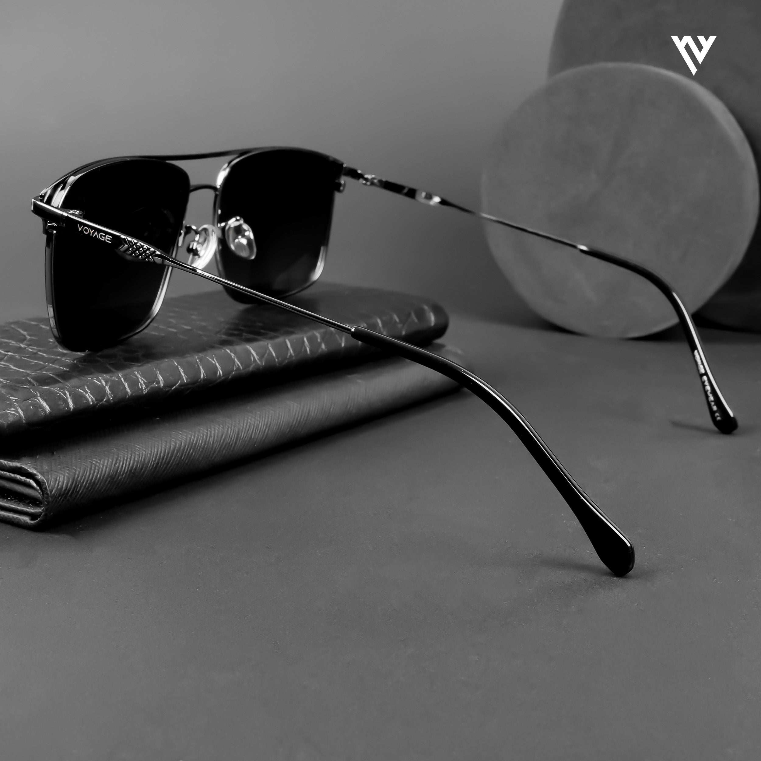 Voyage Exclusive Wayfarer Polarized Sunglasses for Men & Women (Grey Lens | Grey Frame - PMG4985)