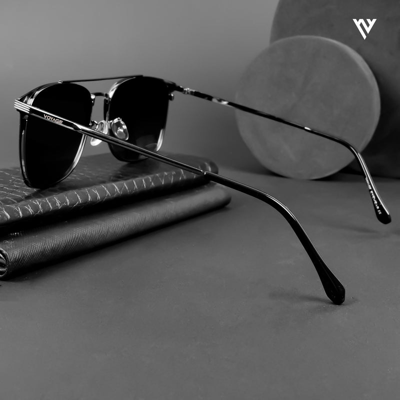 The Fiero | Wayfarer Polarized Sunglasses (Black Lens | Grey Frame - PMG4982)
