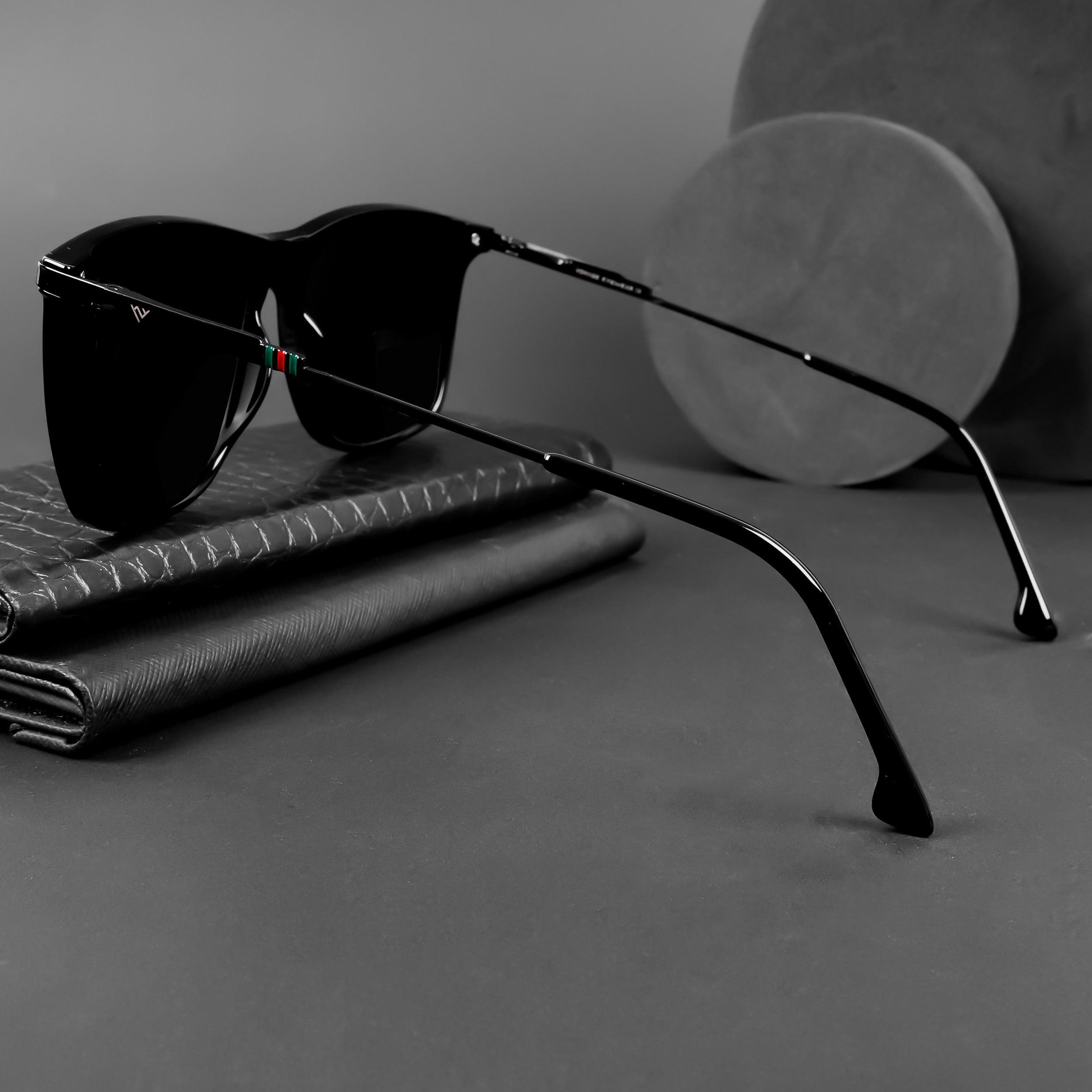 Voyage Exclusive Wayfarer Polarized Sunglasses for Men & Women (Black Lens | Shine Black Frame - PMG5036)
