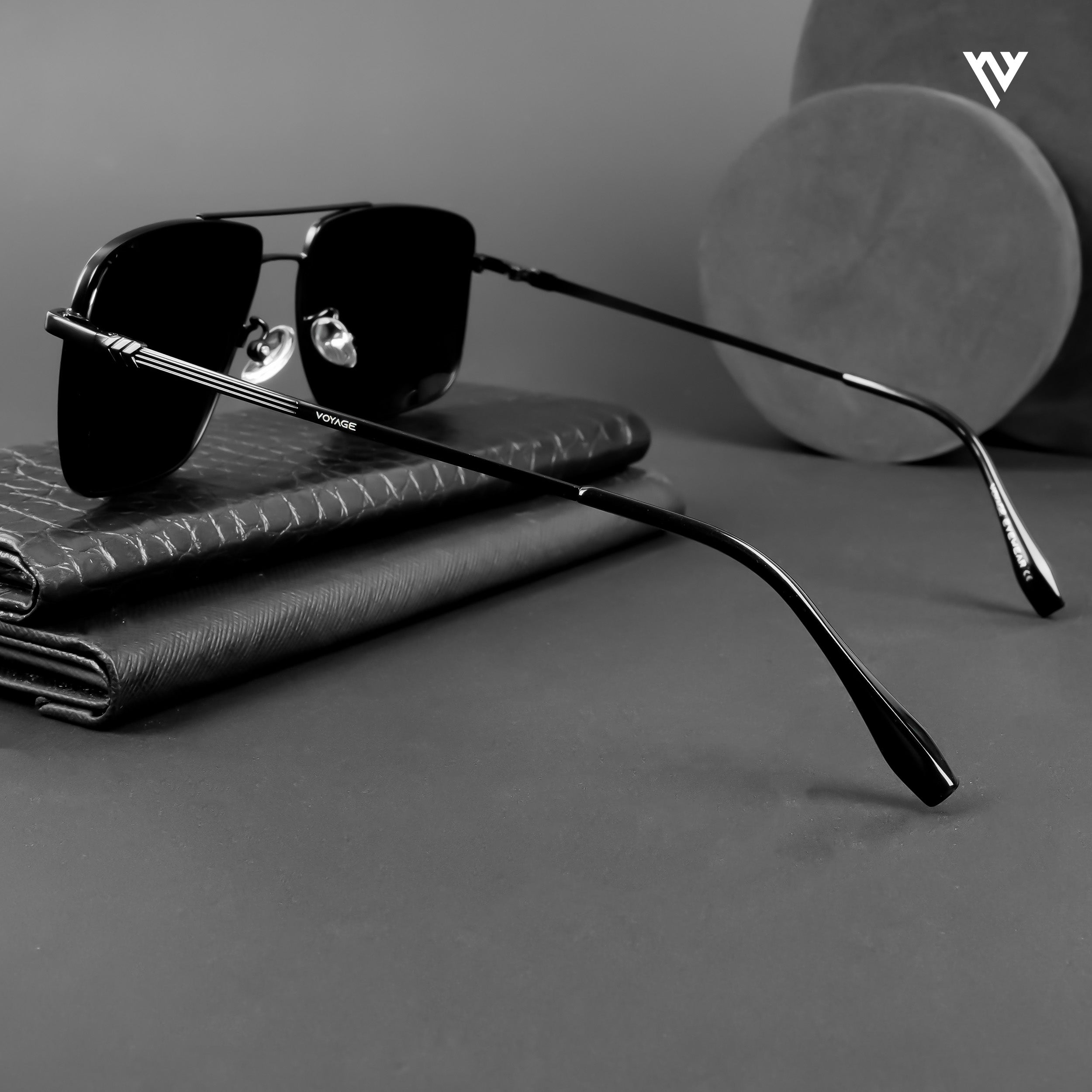Voyage Exclusive Wayfarer Polarized Sunglasses for Men & Women (Black Lens | Black Frame - PMG4978)