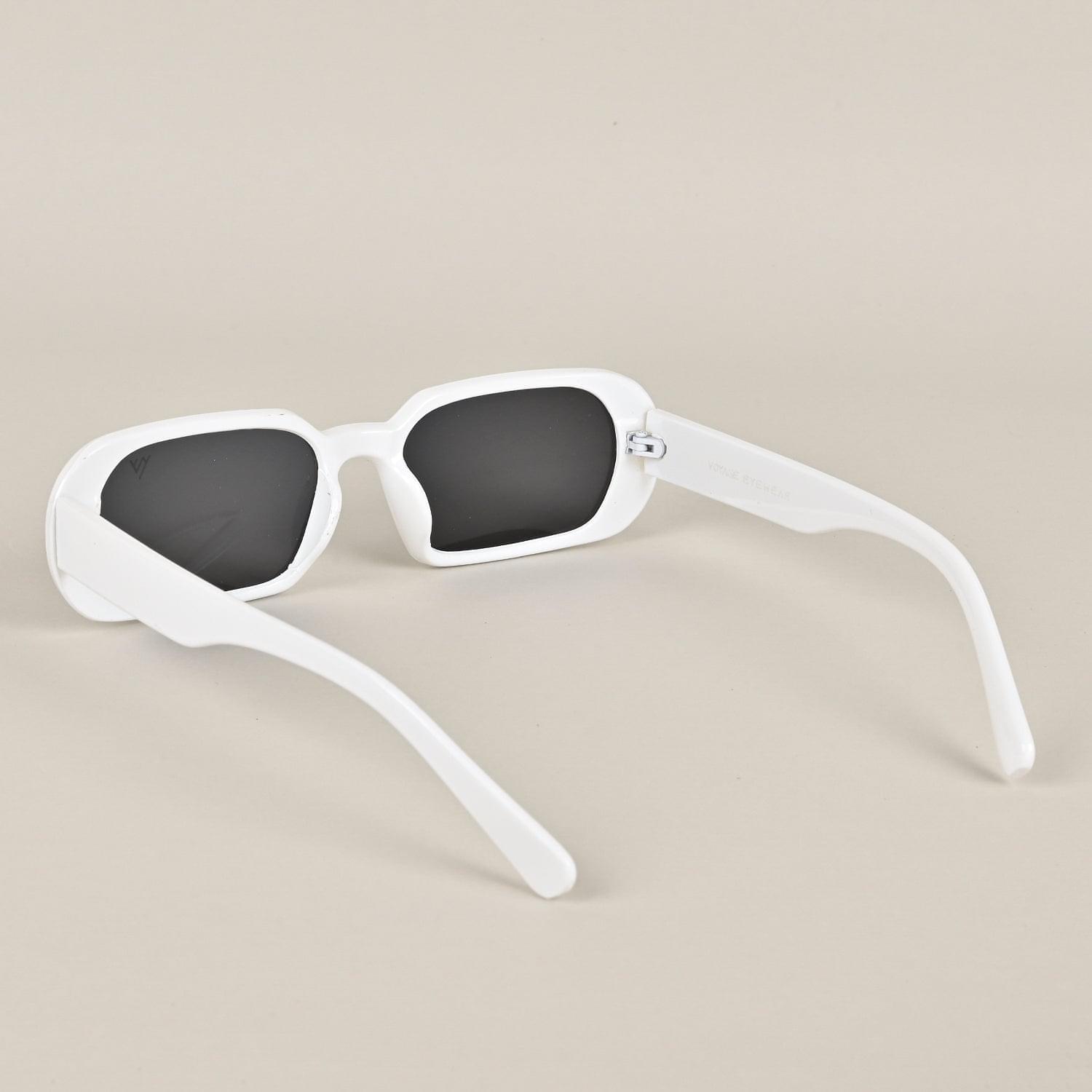 Voyage Retro Oval White Sunglasses - MG3599
